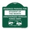 Signmission Reserved Parking for Student of the Month Unauthorized Vehicles Towed Away, A-DES-GW-1818-23074 A-DES-GW-1818-23074 - alternate 1